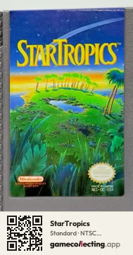 StarTropics Nintendo Entertainment System, NTSC cartridge label