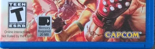 Street Fighter X Tekken, the ESRB box on its front