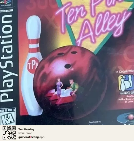 Ten Pin Alley PlayStation, NTSC box front