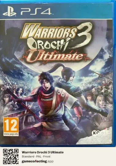 Warriors Orochi 3 Ultimate PlayStation 4, PAL box front