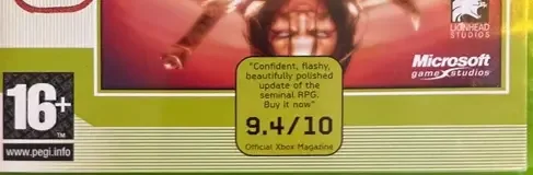 Fable: The Lost Chapters, the PEGI square on its front