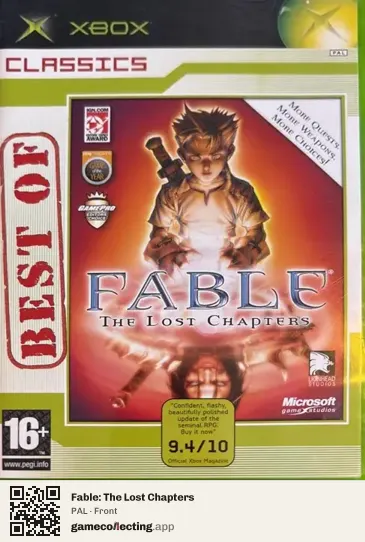 Fable: The Lost Chapters Xbox, PAL box front