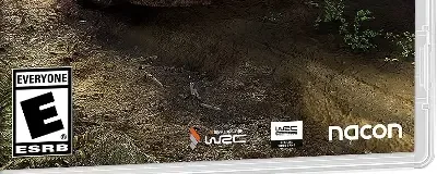 WRC 9, the ESRB box on its front