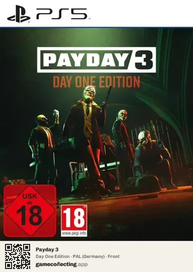 Payday 3 PlayStation 5, Germany box front