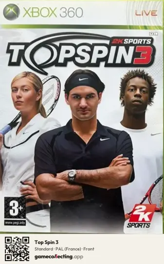 Top Spin 3 Xbox 360, France box front