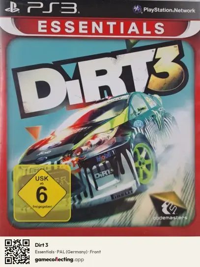 Dirt 3 PlayStation 3, Germany box front
