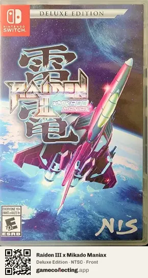Raiden III x Mikado Maniax Nintendo Switch, NTSC box front