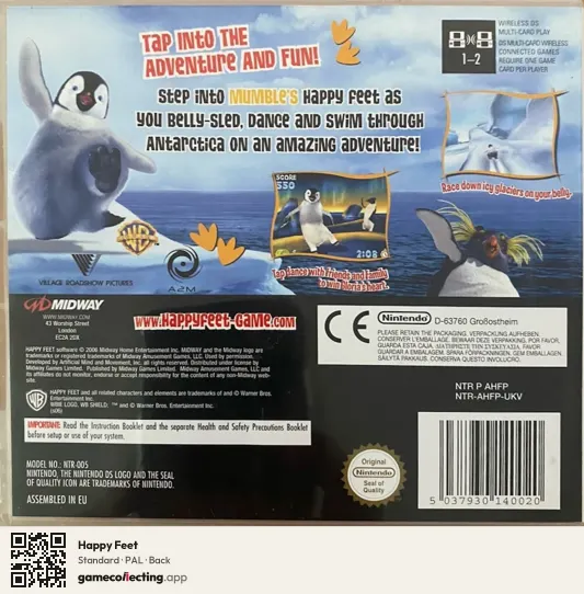 Happy Feet Nintendo DS, PAL box back