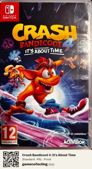 Crash Bandicoot 4: It's About Time Nintendo Switch, PAL box front