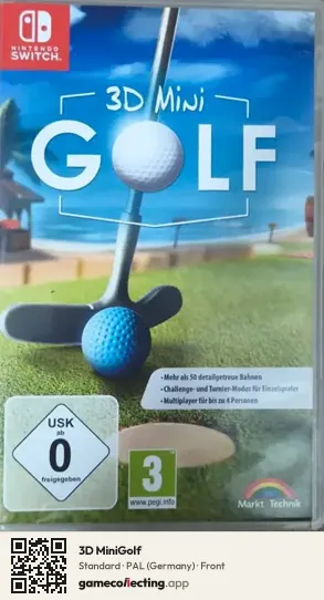 3D MiniGolf Nintendo Switch, Germany box front