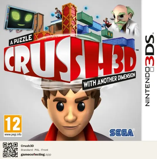 Crush3D Nintendo 3DS, PAL box front