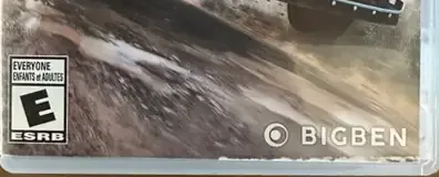WRC 8, the ESRB box on its front