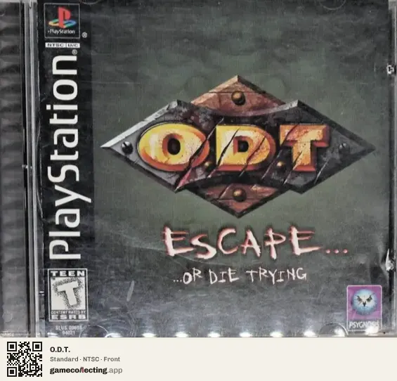 O.D.T. PlayStation, NTSC box front