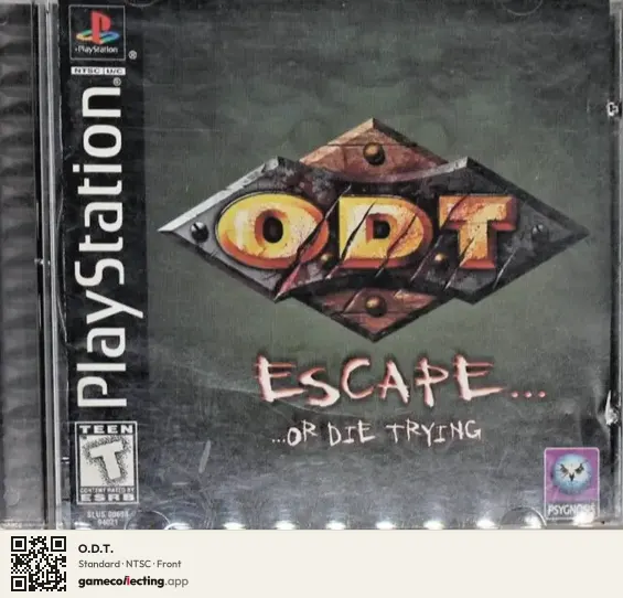 O.D.T. PlayStation, NTSC box front