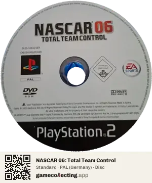 NASCAR 06: Total Team Control PlayStation 2, PAL disc