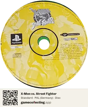 X-Men vs. Street Fighter PlayStation, PAL disc