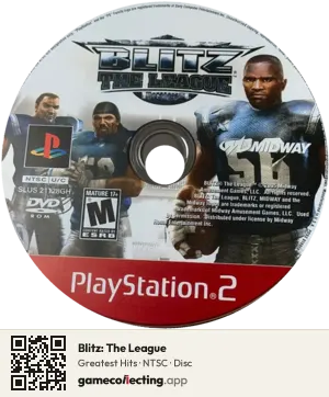 Blitz: The League PlayStation 2, NTSC disc