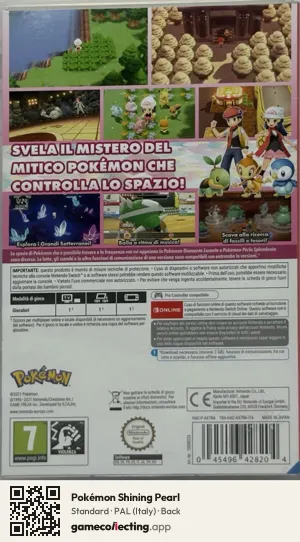 Pokémon Shining Pearl Nintendo Switch, Italy box back