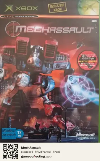 MechAssault Xbox, France box front