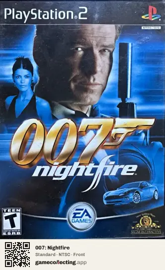 007: Nightfire PlayStation 2, NTSC box front