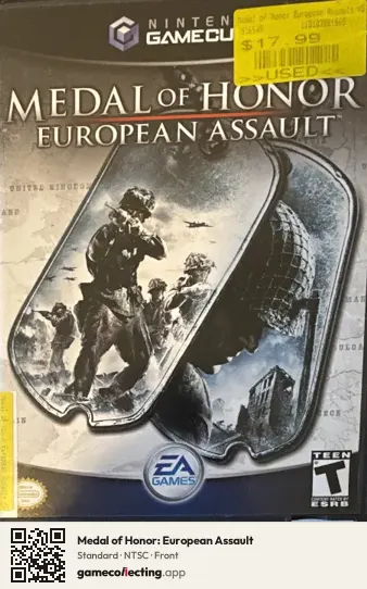 Medal of Honor: European Assault Nintendo GameCube, NTSC box front