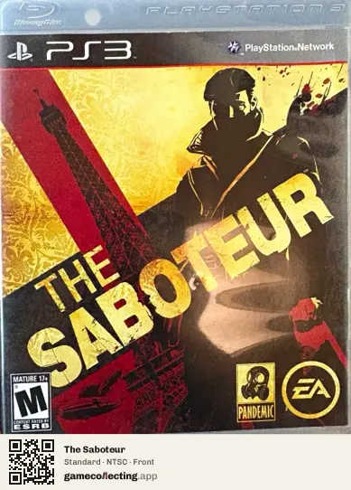 The Saboteur PlayStation 3, NTSC box front