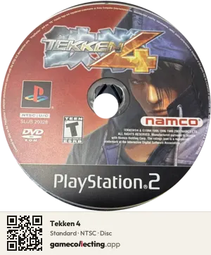 Tekken 4 PlayStation 2, NTSC disc