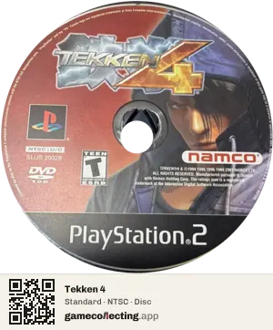 Tekken 4 PlayStation 2, NTSC disc
