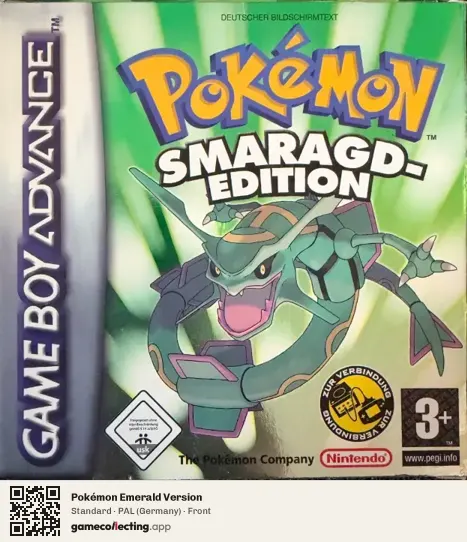 Pokémon Emerald Version Game Boy Advance, Germany box front