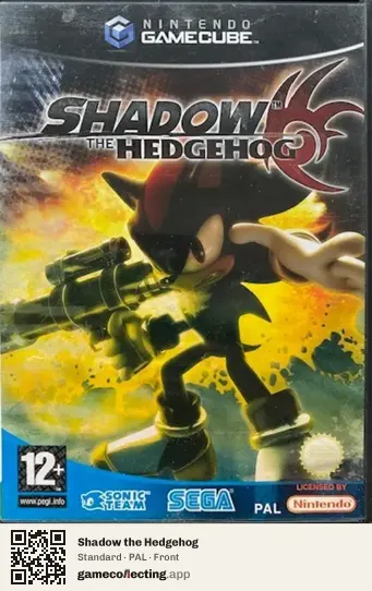 Shadow the Hedgehog Nintendo GameCube, PAL box front