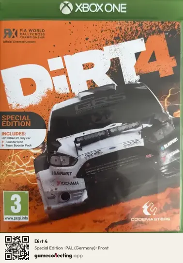 Dirt 4 Xbox One, Germany box front