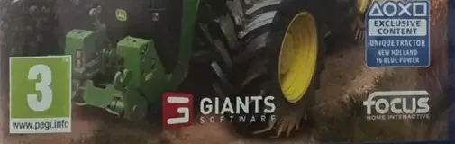 Farming Simulator 19, the PEGI square on its front