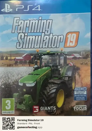 Farming Simulator 19 PlayStation 4, PAL box front