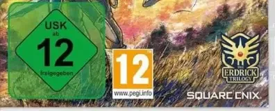 Dragon Quest I & II HD-2D Remake, the USK square on its front