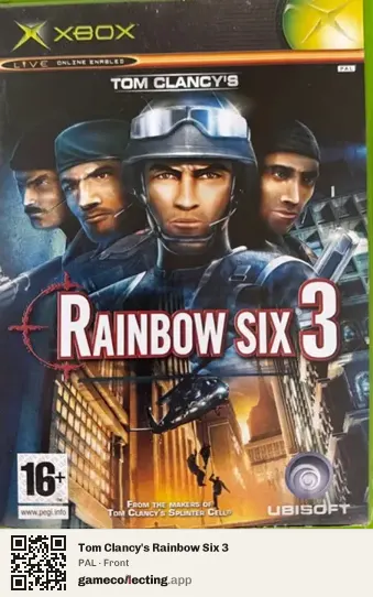 Tom Clancy's Rainbow Six 3 Xbox, PAL box front