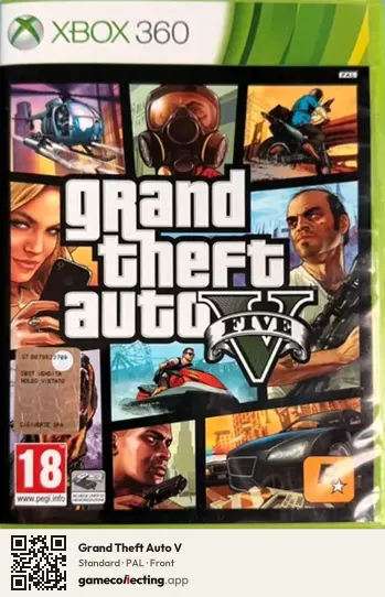 Grand Theft Auto V Xbox 360, PAL box front