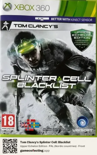 Tom Clancy's Splinter Cell: Blacklist Xbox 360, Nordic countries box front