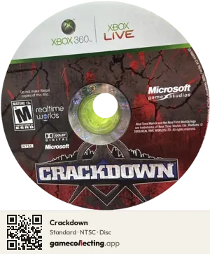 Crackdown Xbox 360, NTSC disc