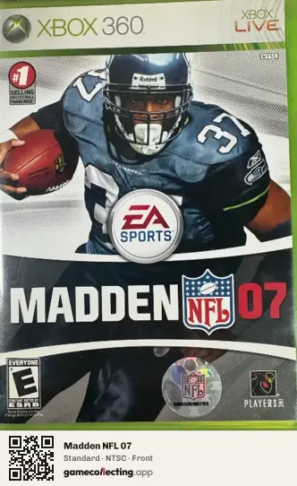 Madden NFL 07 Xbox 360, NTSC box front