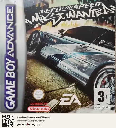 Need for Speed: Most Wanted Game Boy Advance, Spain box front