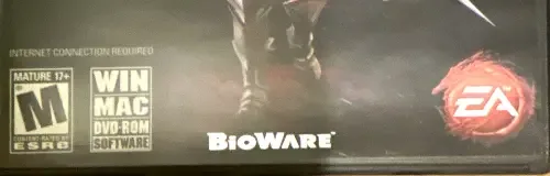 Dragon Age II, the ESRB box on its front