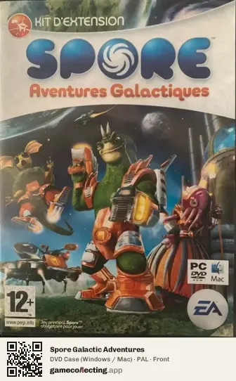 Spore Galactic Adventures Computer, PAL box front