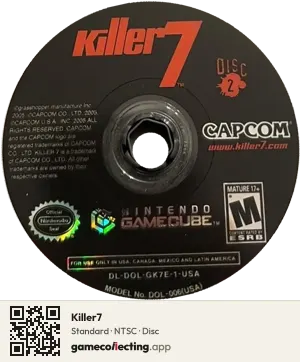 Killer7 Nintendo GameCube, NTSC disc