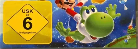 Super Mario Galaxy + Super Mario Galaxy 2, the USK square on its front