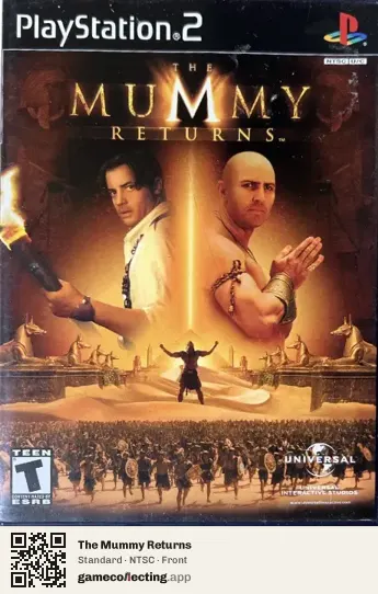 The Mummy Returns PlayStation 2, NTSC box front