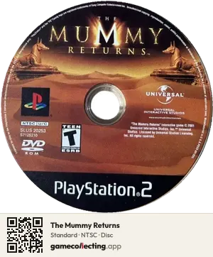 The Mummy Returns PlayStation 2, NTSC disc