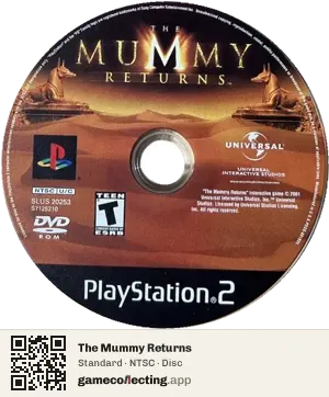 The Mummy Returns PlayStation 2, NTSC disc