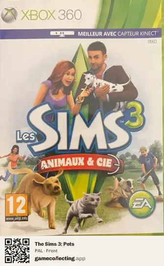 The Sims 3: Pets Xbox 360, PAL box front