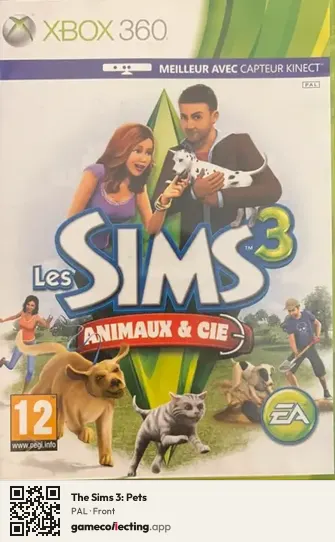 The Sims 3: Pets Xbox 360, PAL box front