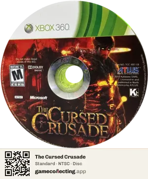 The Cursed Crusade Xbox 360, NTSC disc